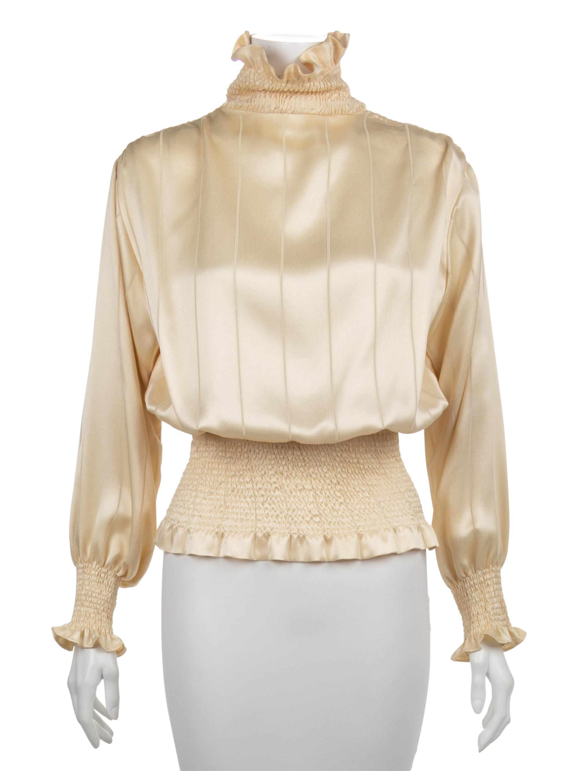 Four High Neck Blouses, Late 1960s-1980s