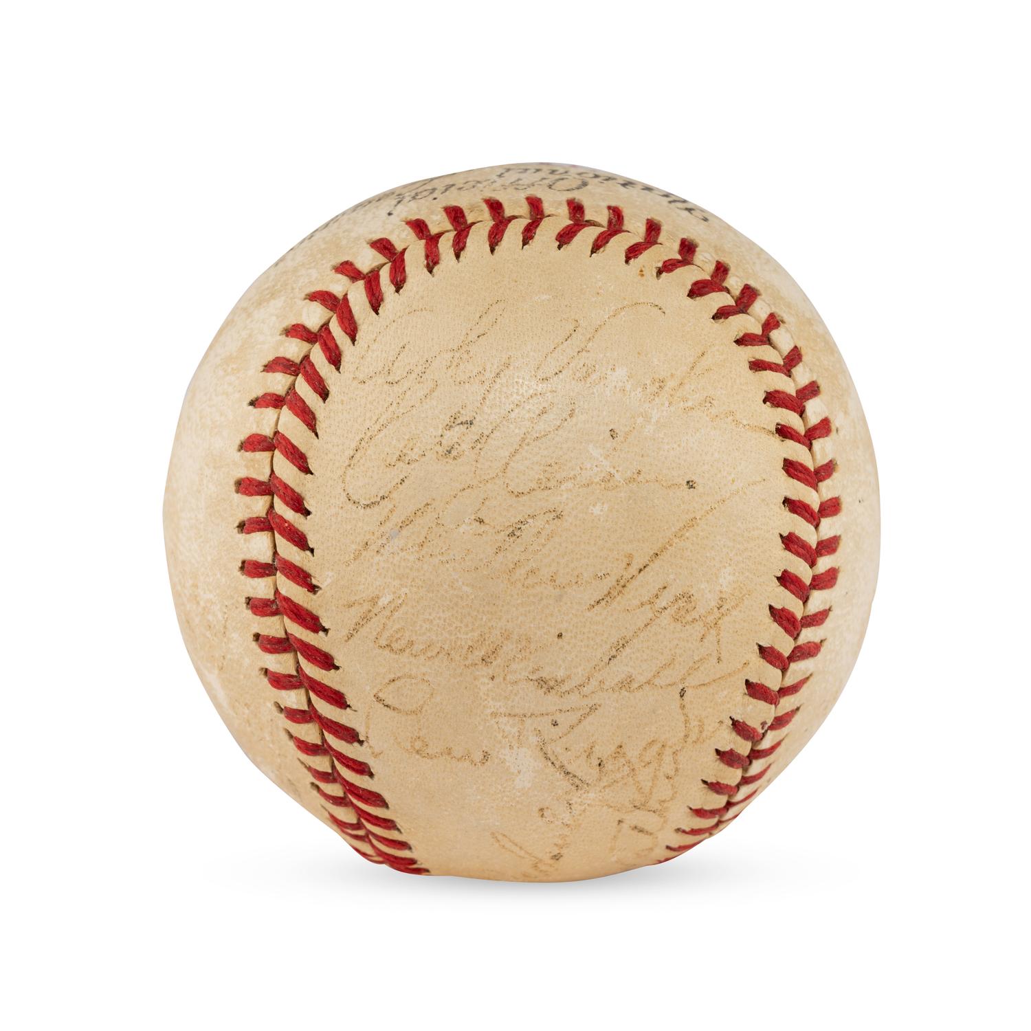 A 1942 Brooklyn Dodgers Team Signed Autograph Baseball (Beckett Authentication Services Letter of Authenticity)