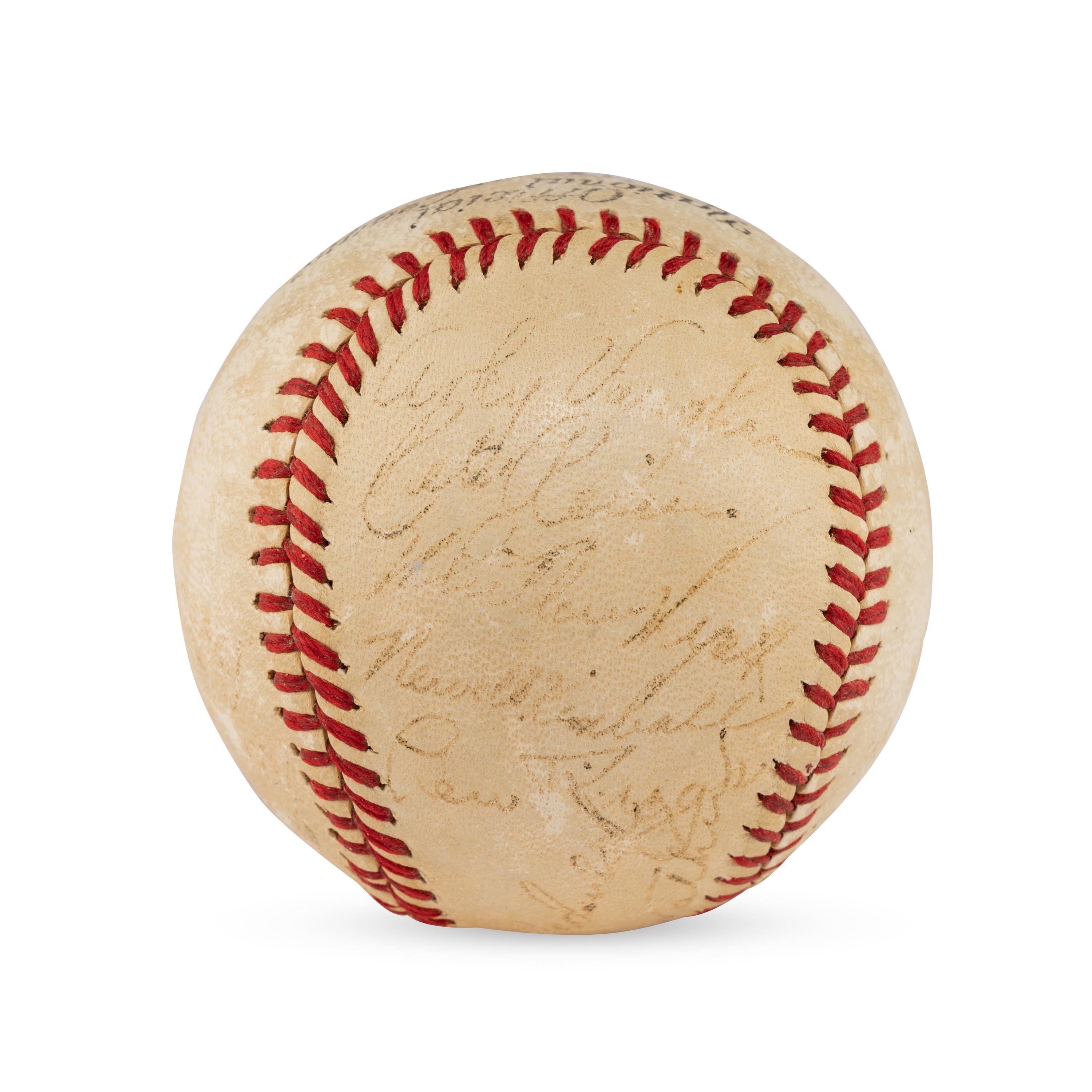 A 1942 Brooklyn Dodgers Team Signed Autograph Baseball (Beckett Authentication Services Letter of Authenticity)