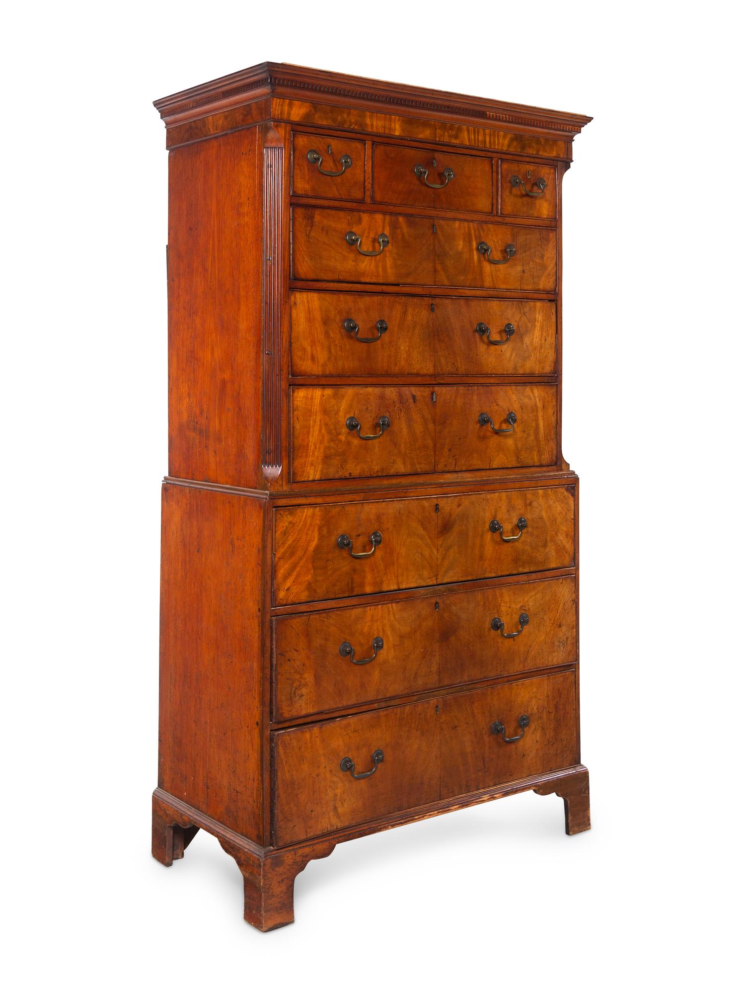A George III Mahogany Chest on Chest