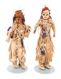 Shoshone Beaded Hide Dolls