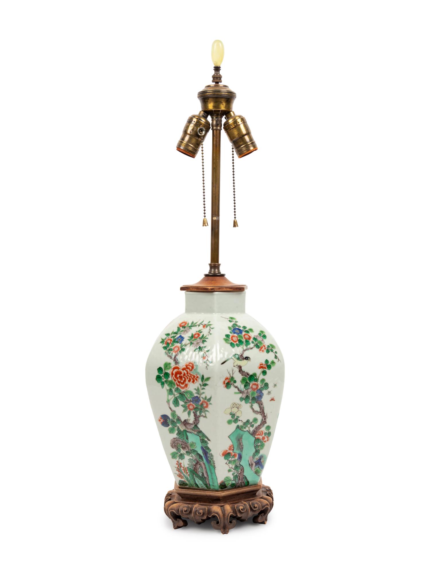 A Chinese Famille Verte Porcelain Jar