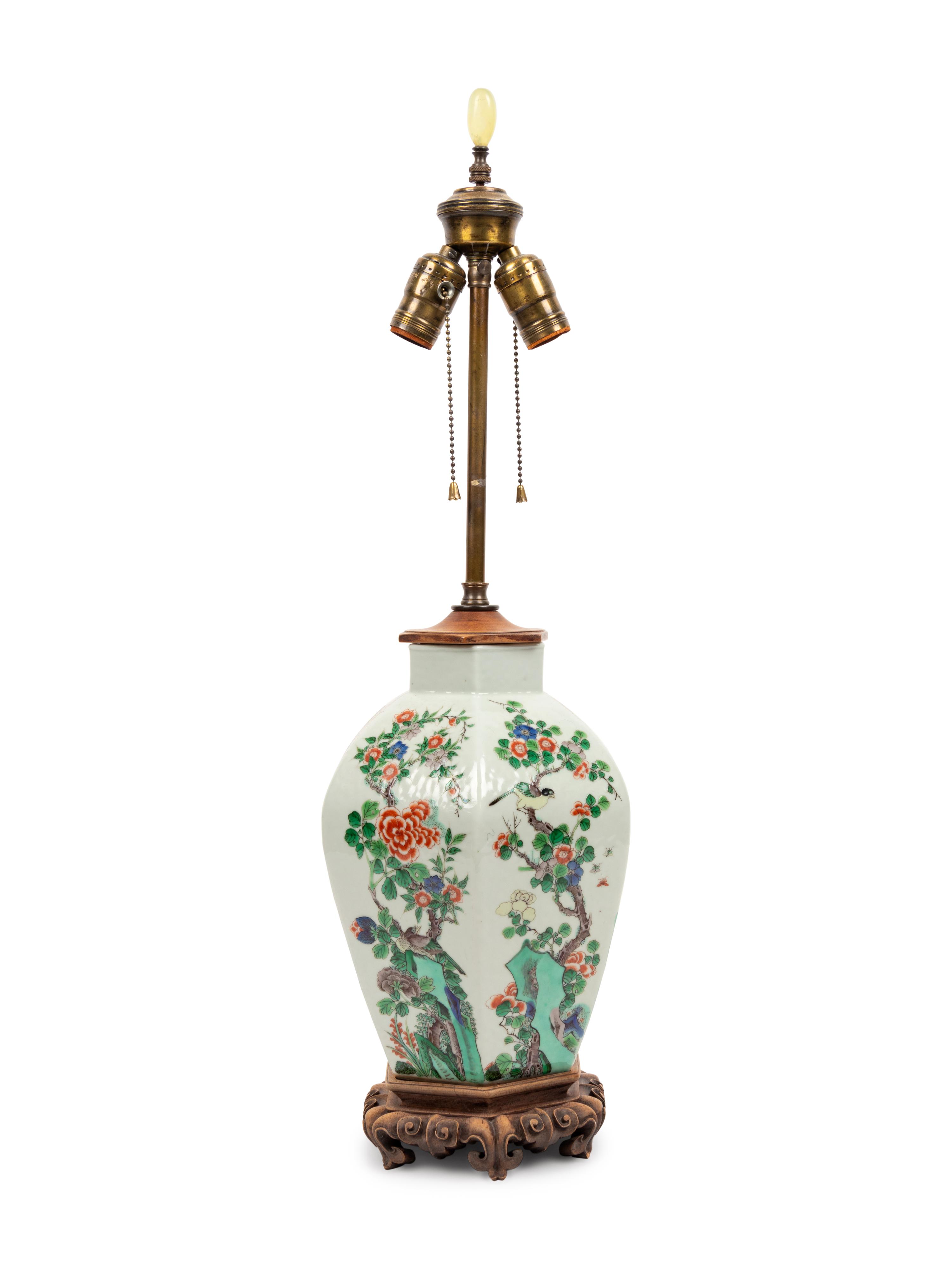 A Chinese Famille Verte Porcelain Jar
