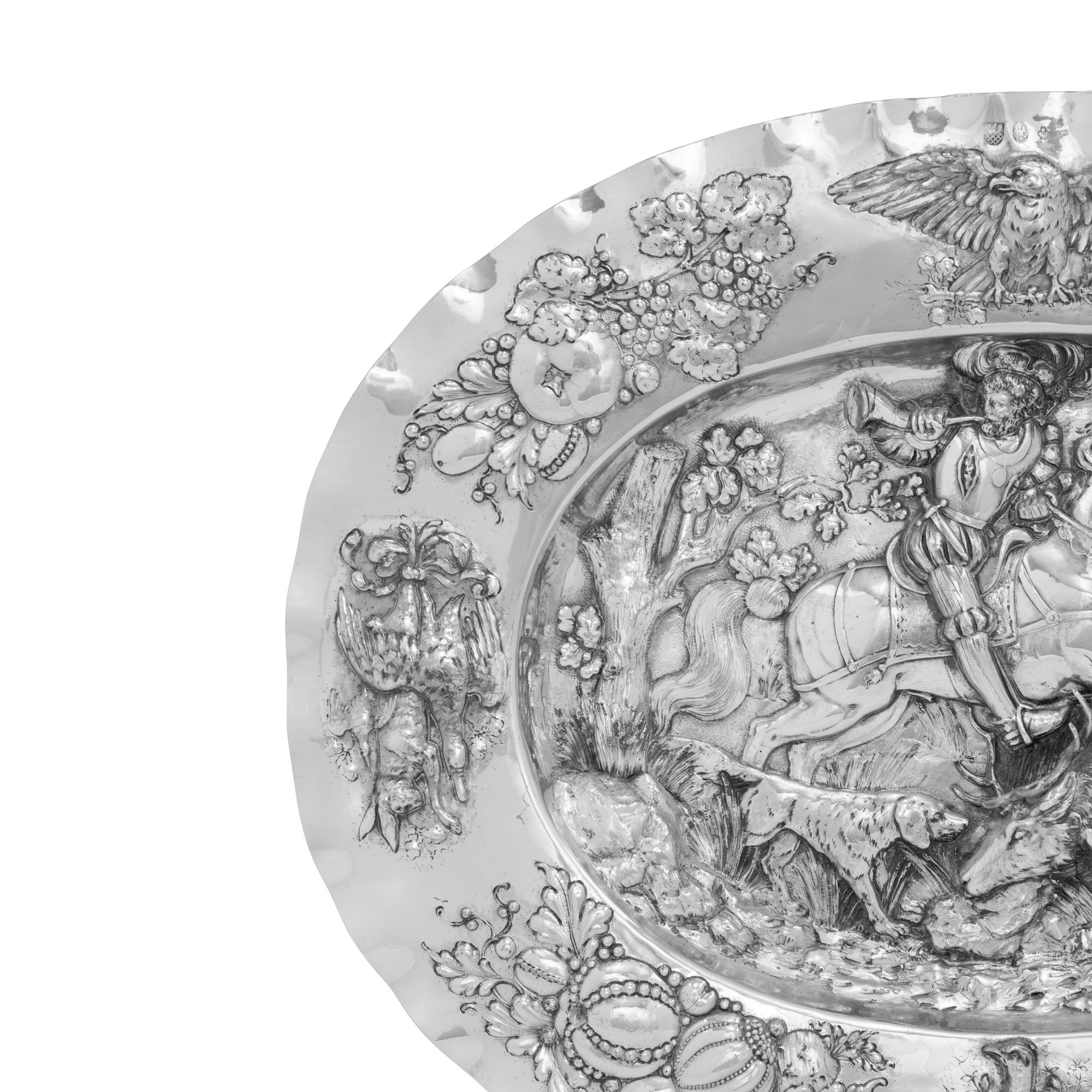 A German Silver Sideboard Dish