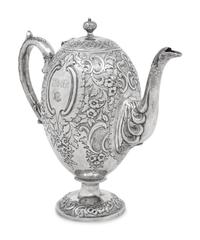A Scottish Victorian Silver Coffee Pot