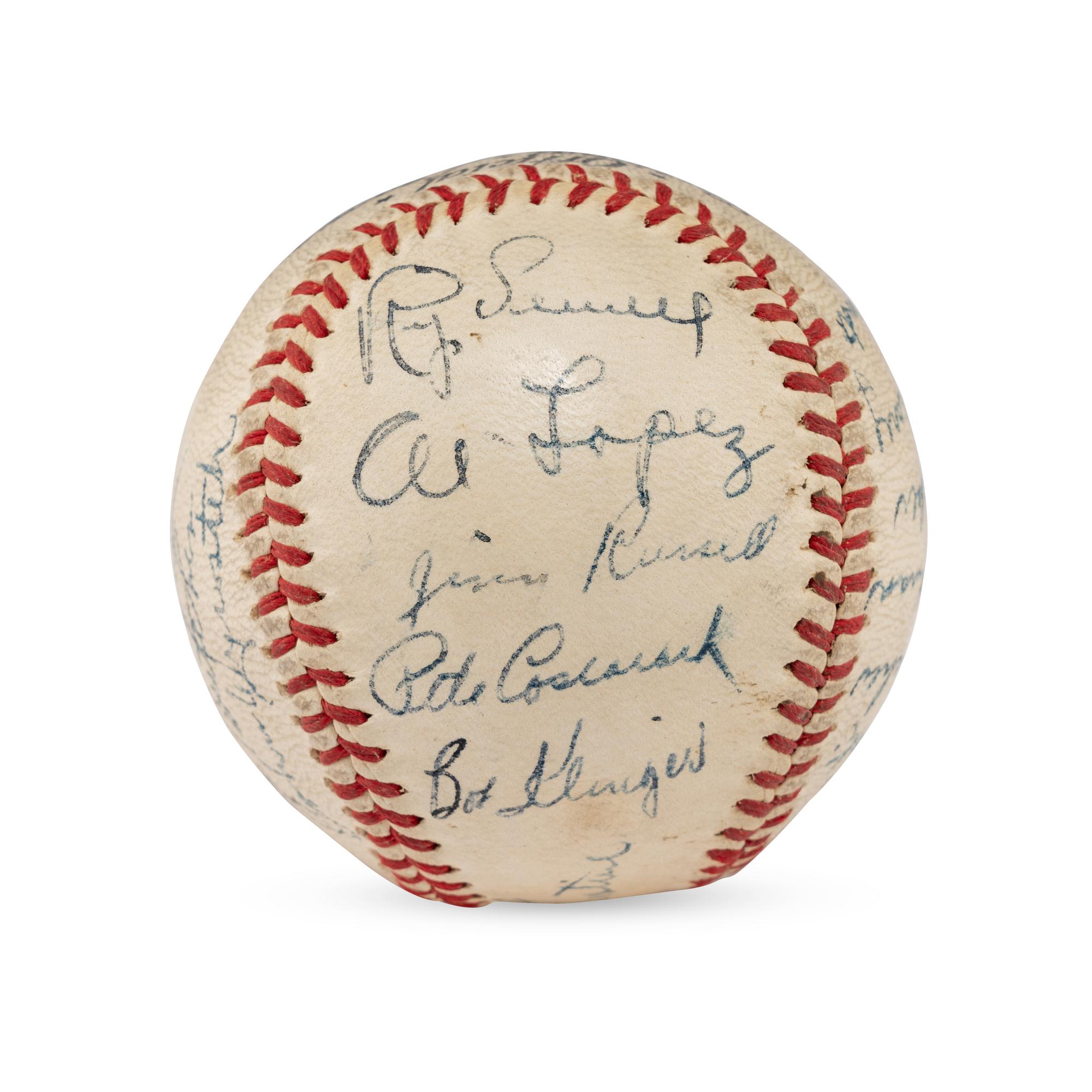A 1943 Pittsburgh Pirates Team Signed Autograph Baseball (Beckett Authentication Services Letter of Authenticity)
