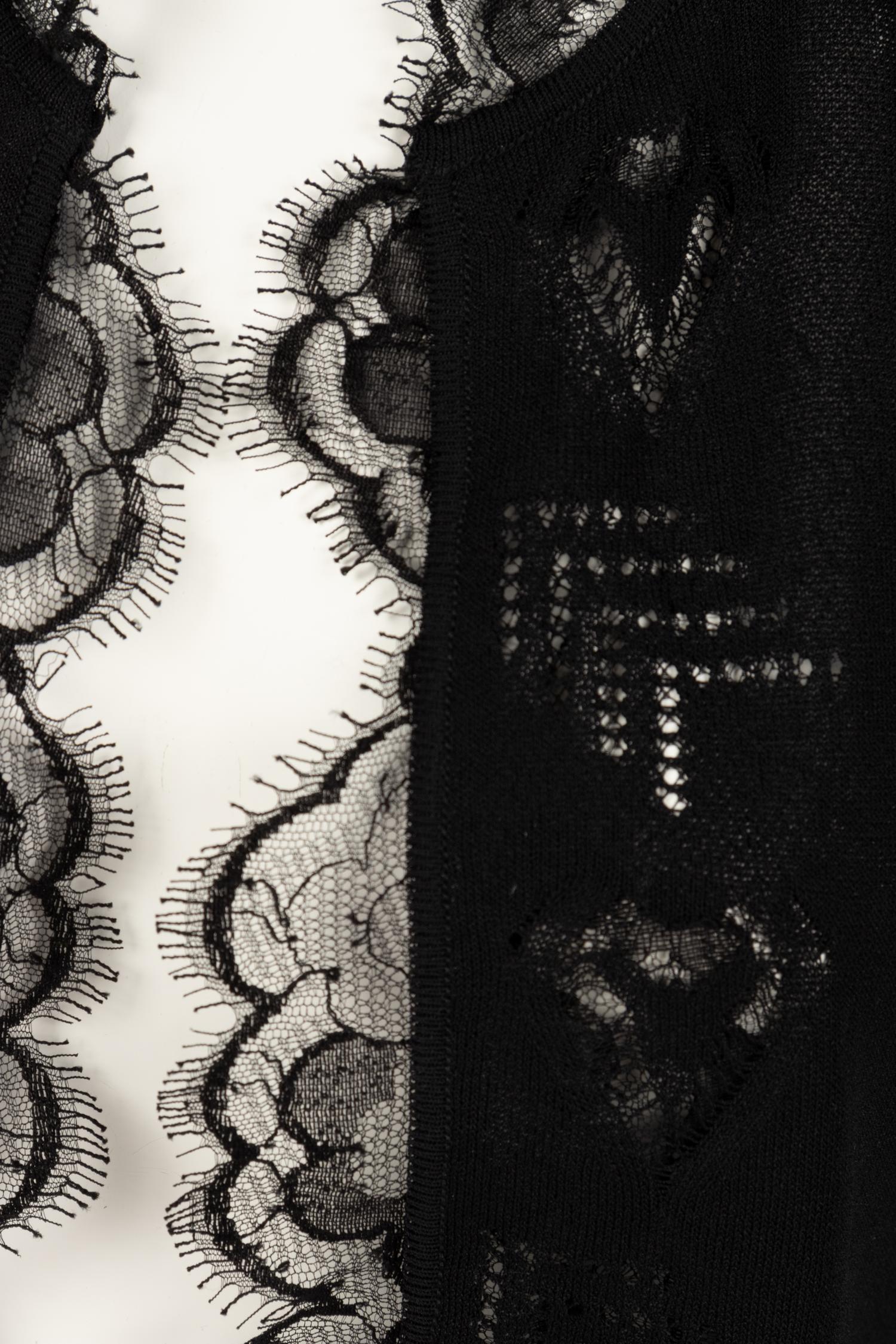 Chanel Knit Cardigan with Lace, Spring 2006