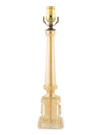 A Pair of Venetian Glass Table Lamps