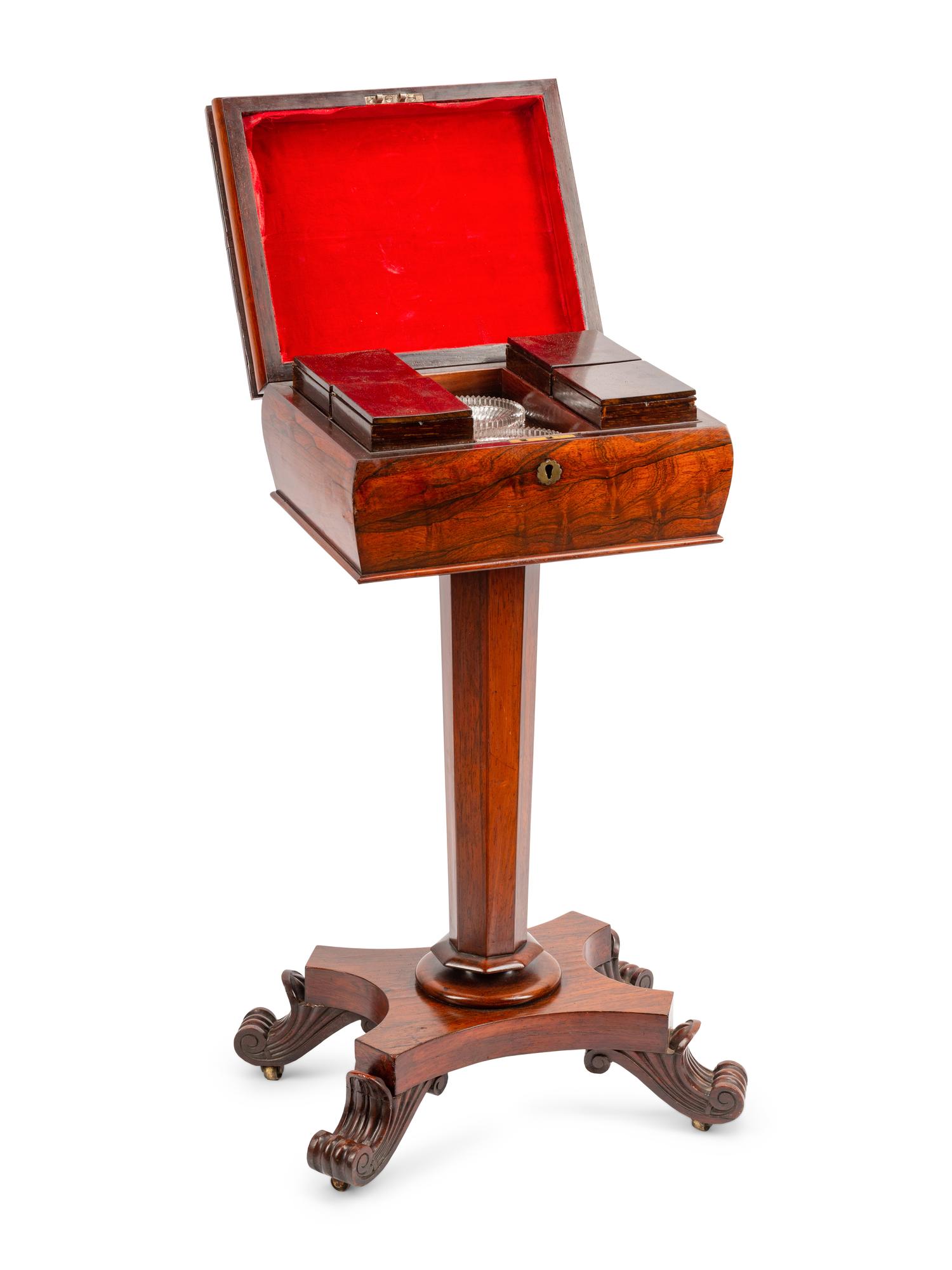 A Regency Rosewood Tea Poy