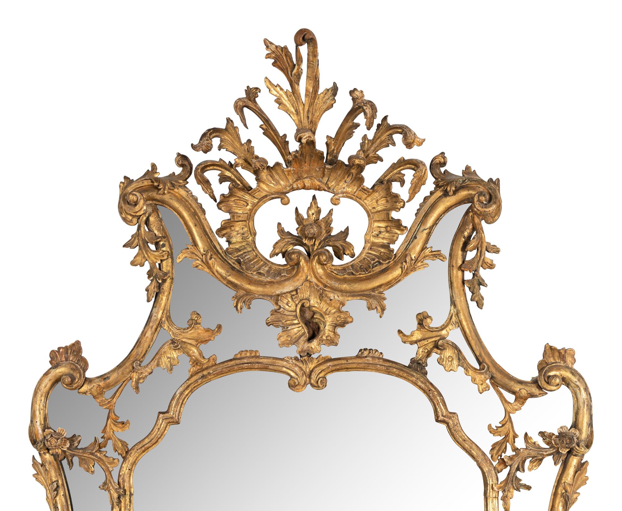 An Italian Rococo Giltwood Mirror