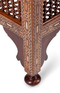 A Pair of Middle Eastern Mosaic Marquetry Stools