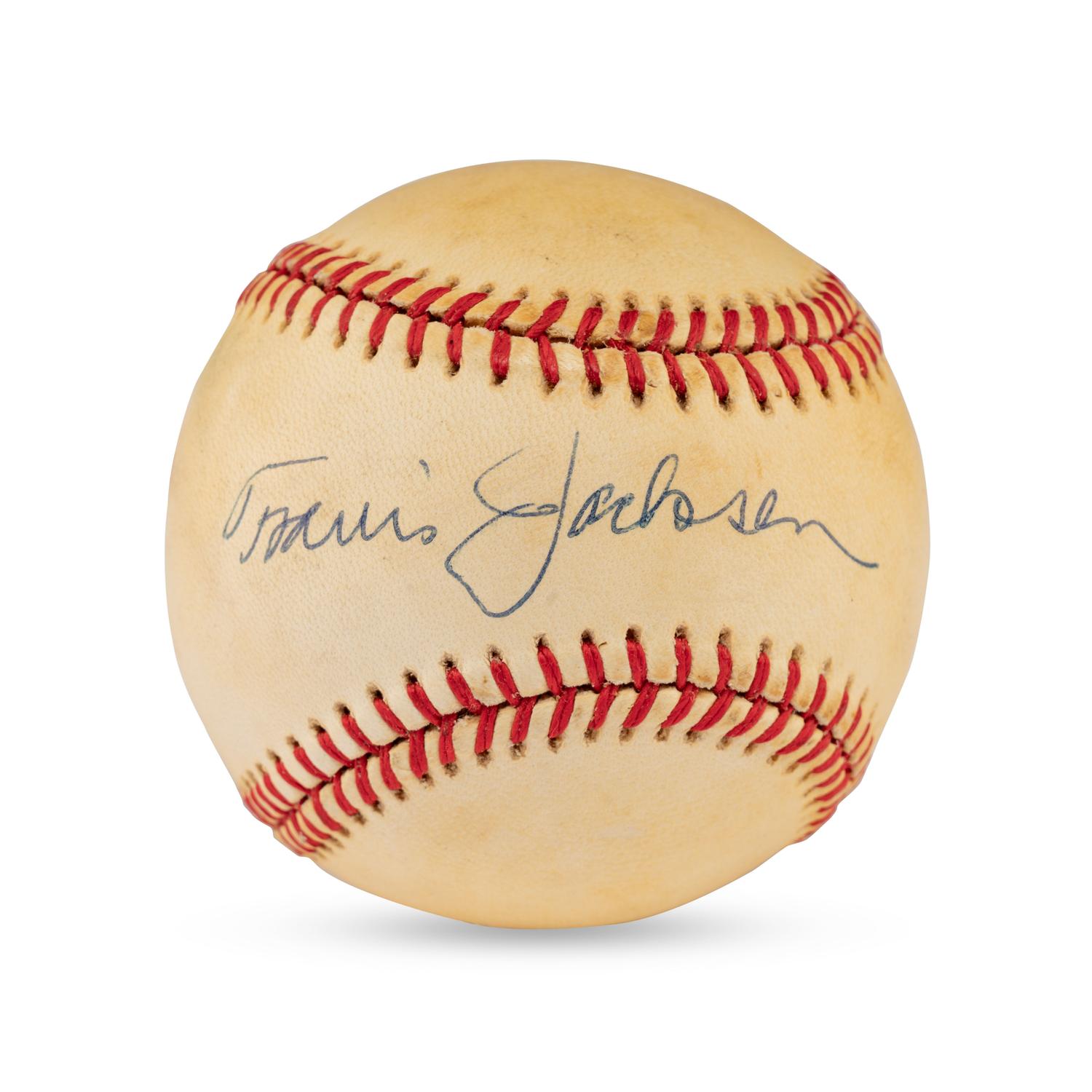 A Travis Jackson Single Signed Autograph Baseball (Beckett Authentication Services Hologram)