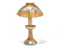 A Gold Favrile Table Lamp