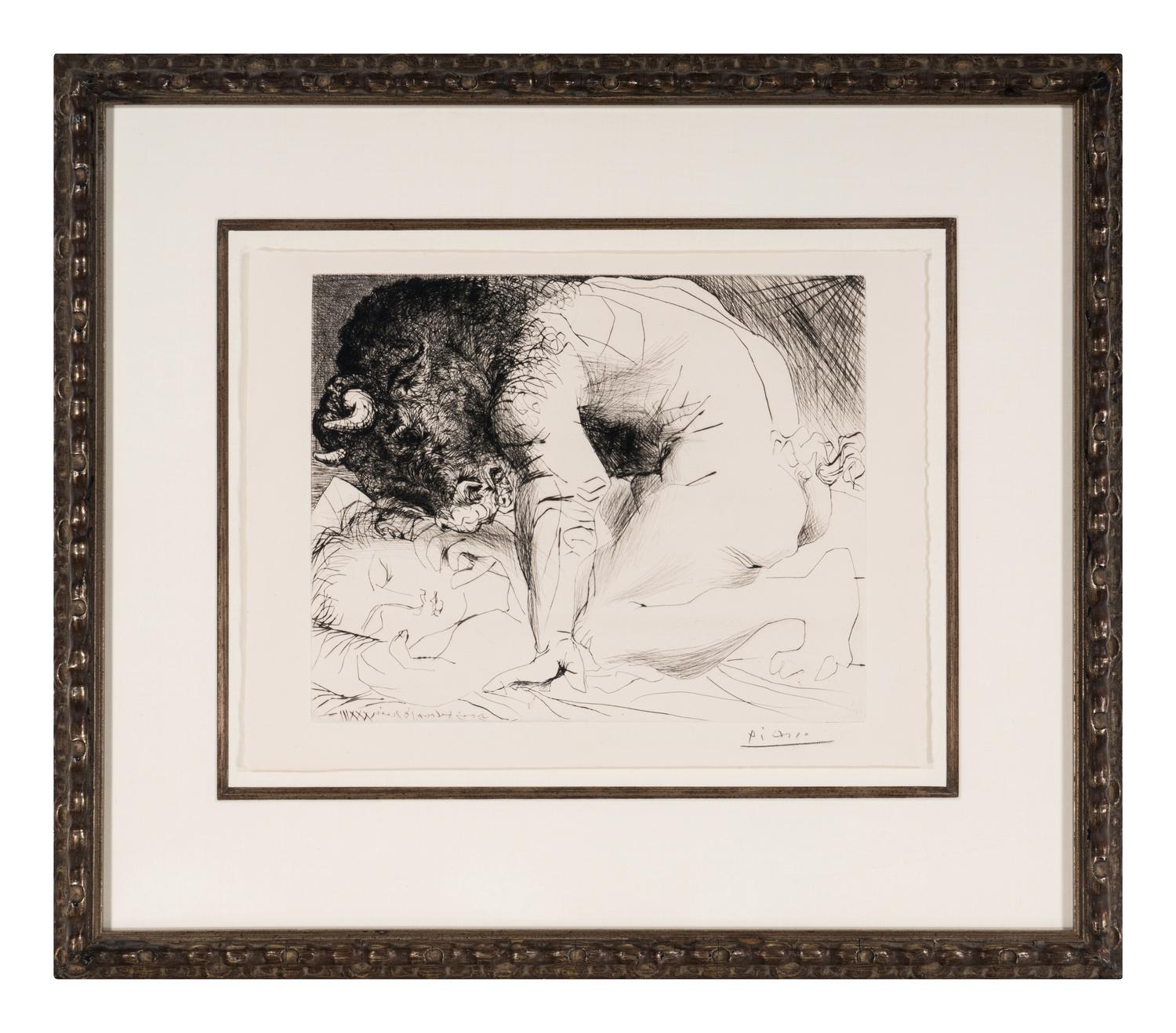 Minotaure caressant une dormeuse (from La Suite Vollard )