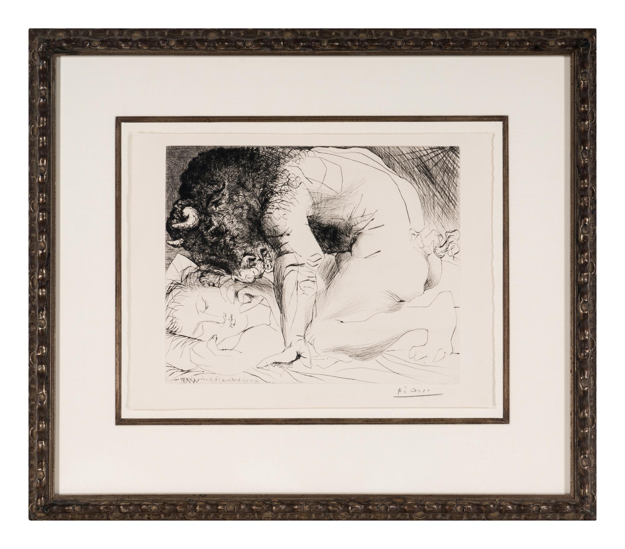 Minotaure caressant une dormeuse (from La Suite Vollard )