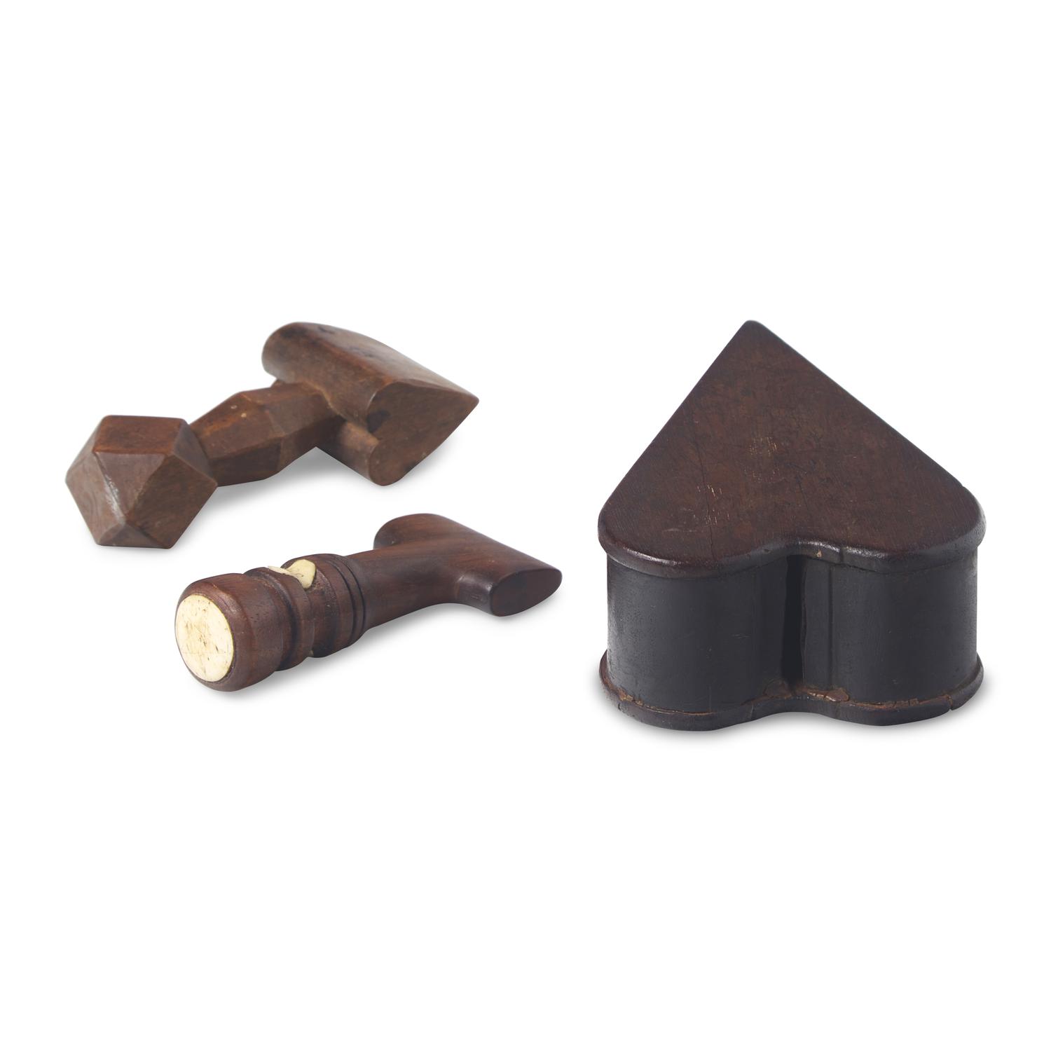Three Carved Wood Items