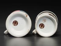 Two Shaving Mugs Depicting Open Touring Automobiles