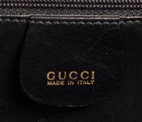 Gucci Black Patent Alligator Front Lock Handbag