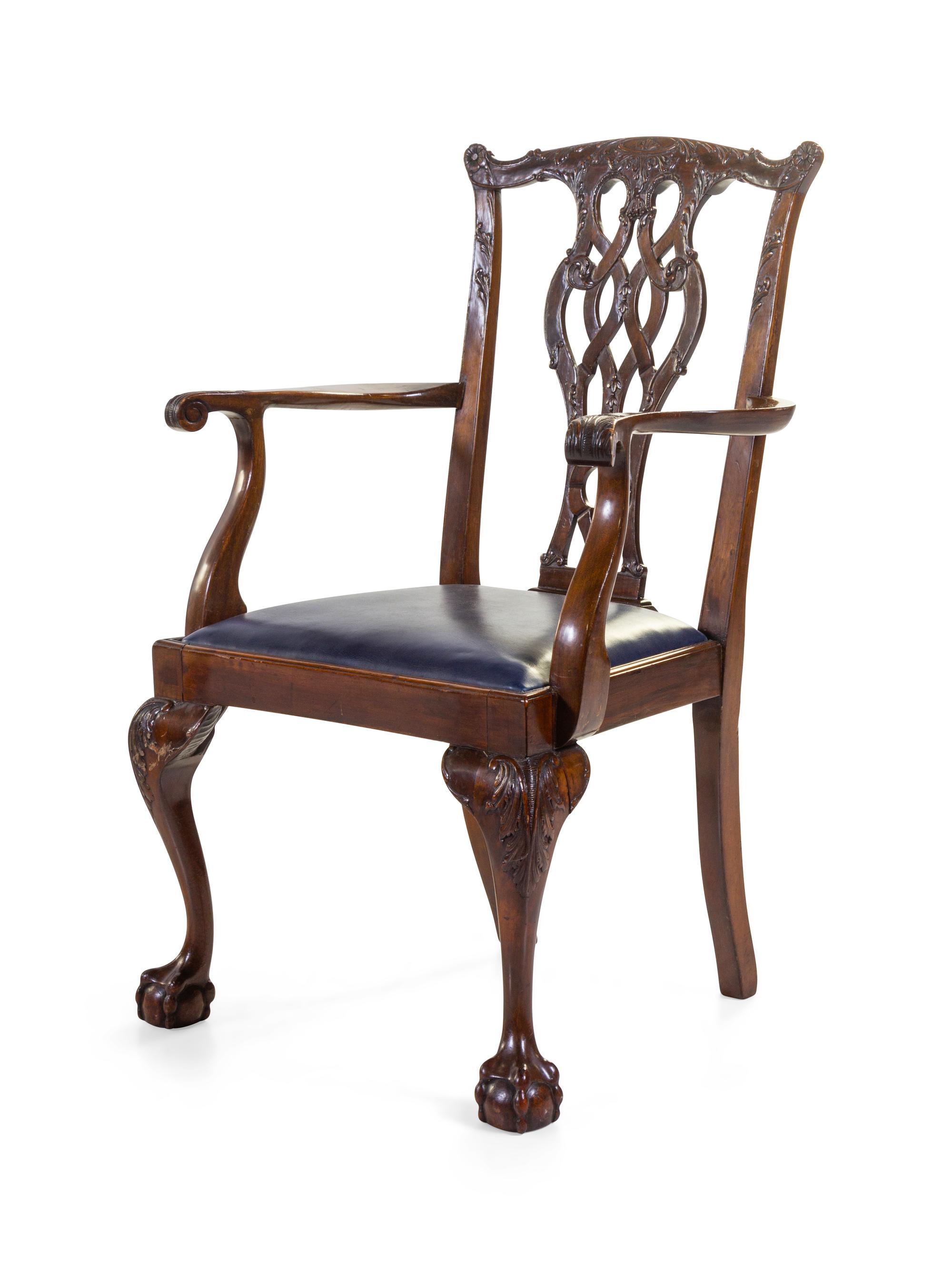 A Set of Eight George III Style Mahogany Dining Chairs
