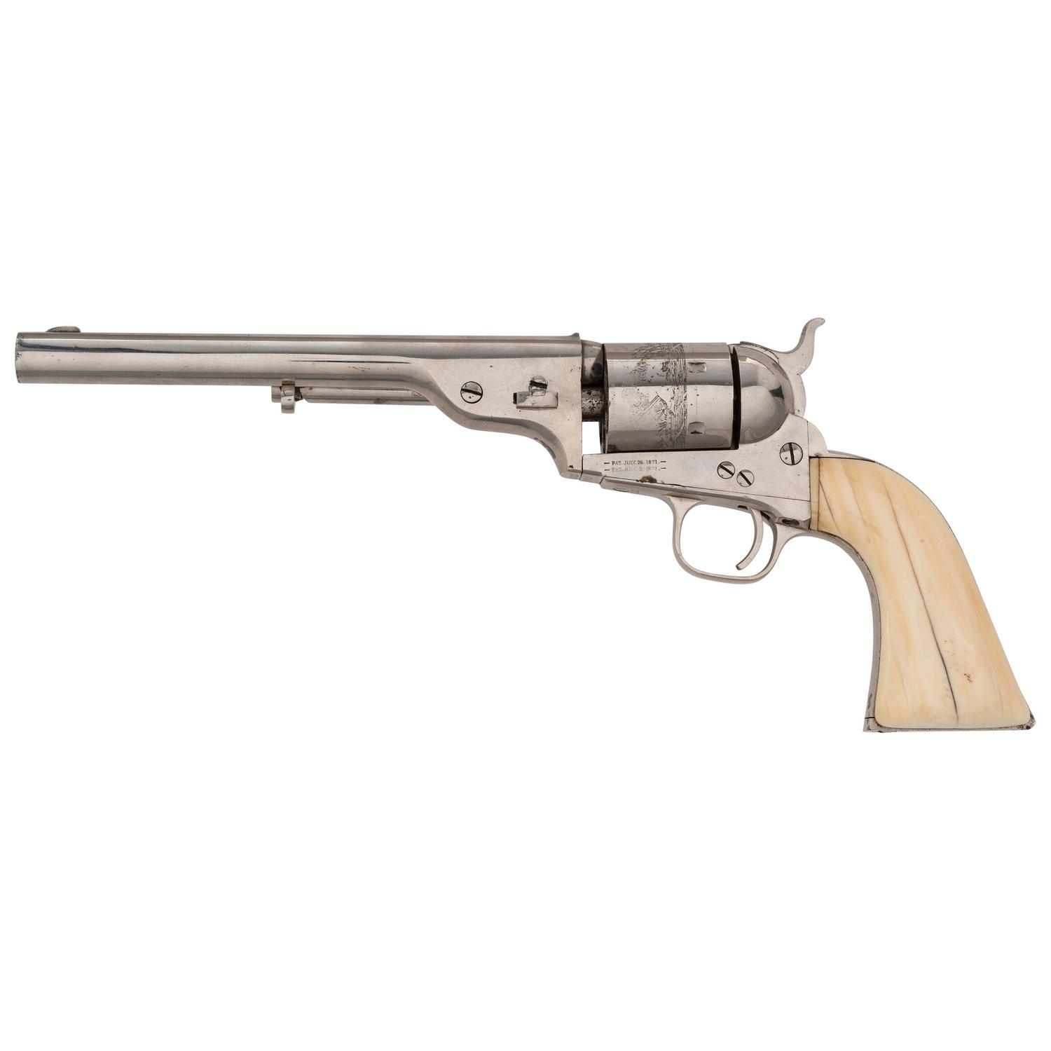 Re-Nickeled Colt Model 1871-72 Open Top Revolver