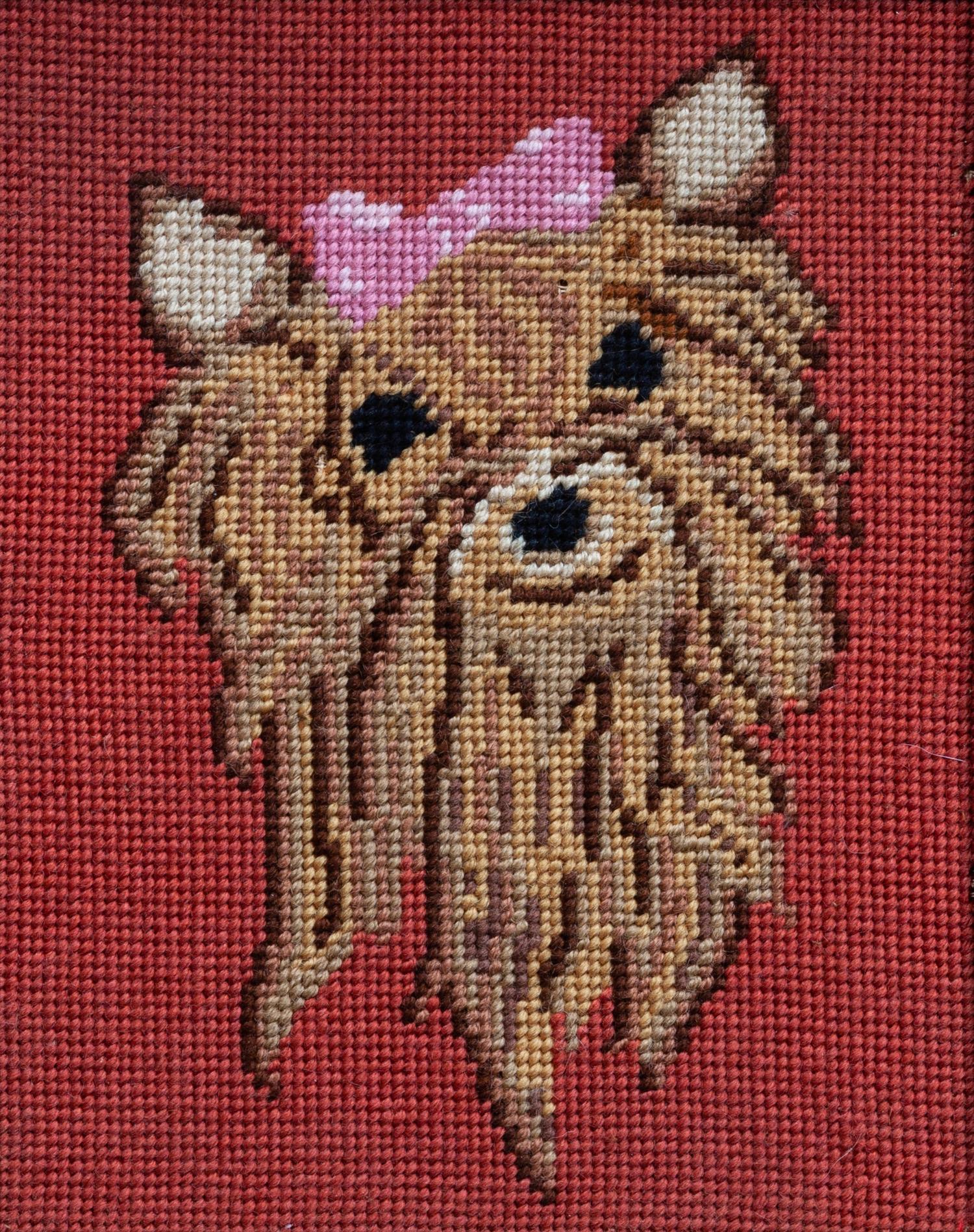 Three Works of Art depicting Yorkshire Terriers Largest: 15 1/2 x 19 1/2 inches.