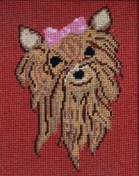 Three Works of Art depicting Yorkshire Terriers Largest: 15 1/2 x 19 1/2 inches.