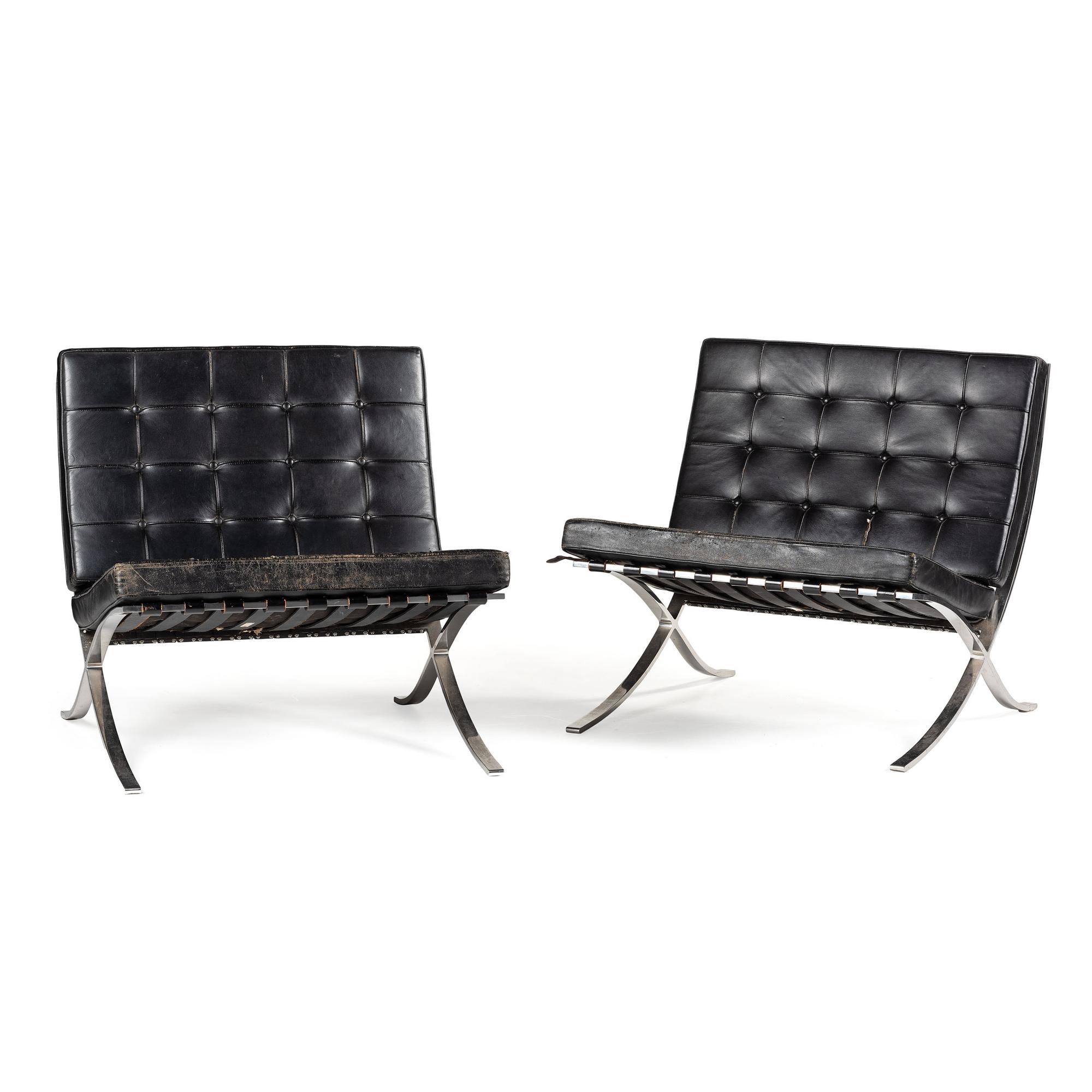 A Pair of Knoll Barcelona Chairs