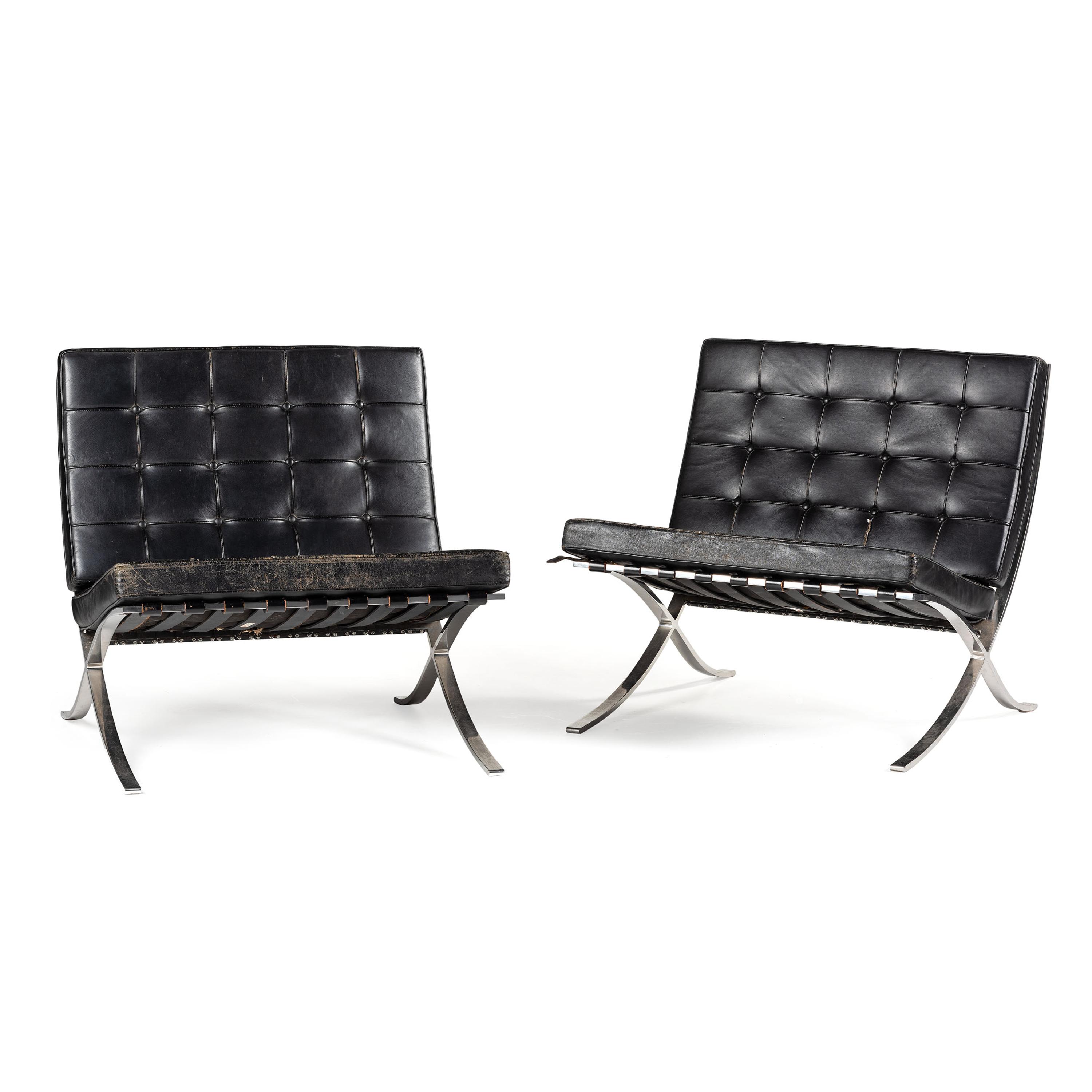 A Pair of Knoll Barcelona Chairs