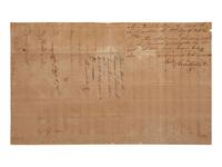 [ENSLAVEMENT & ABOLITION]. Legal document detailing the division of named enslaved individuals according to the last will and testament of their enslaver James Jordan Scott. Southampton Co., [VA], 25 Feb. 1786.