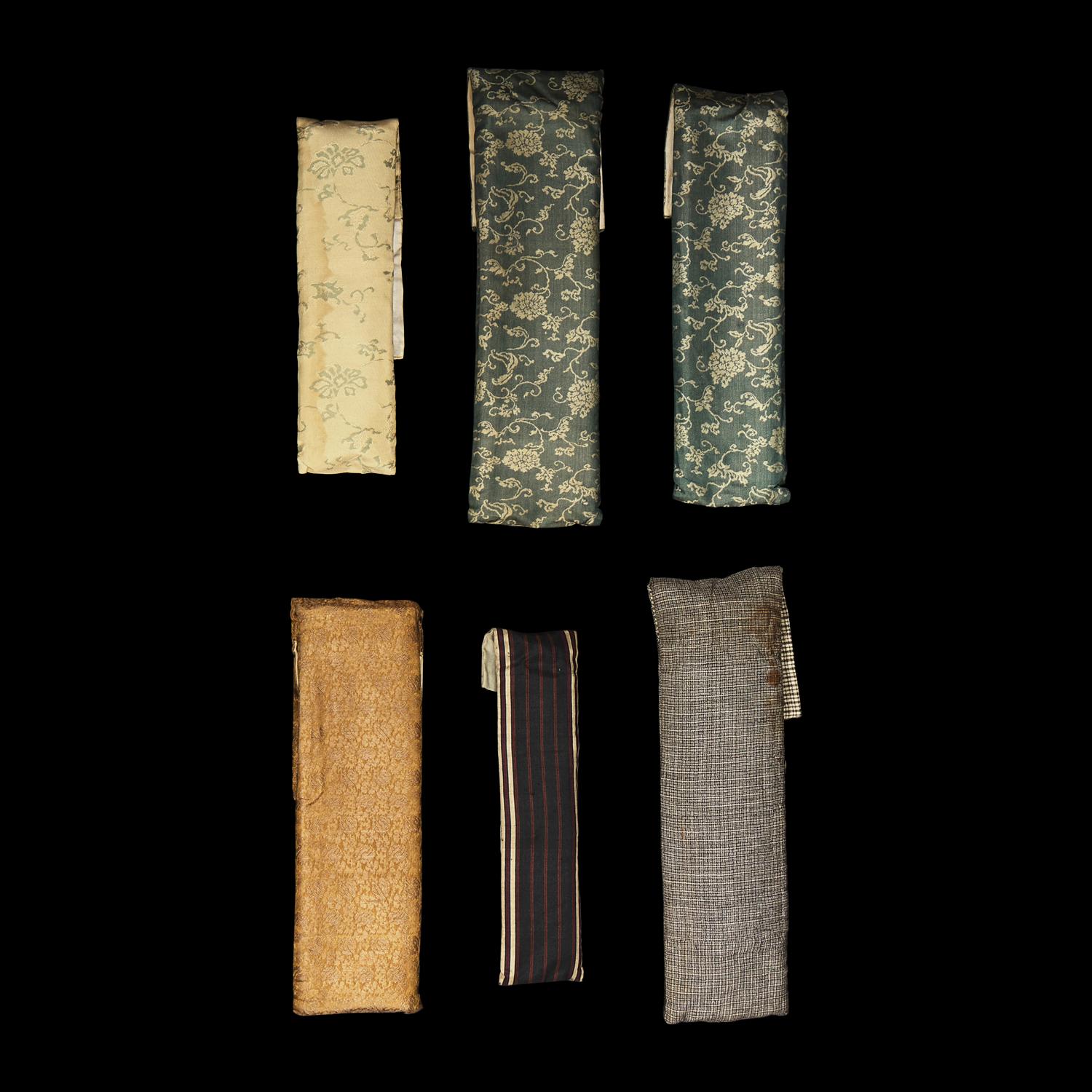 A Group of Six Chinese Bamboo Wrist Rests 竹雕臂擱六件