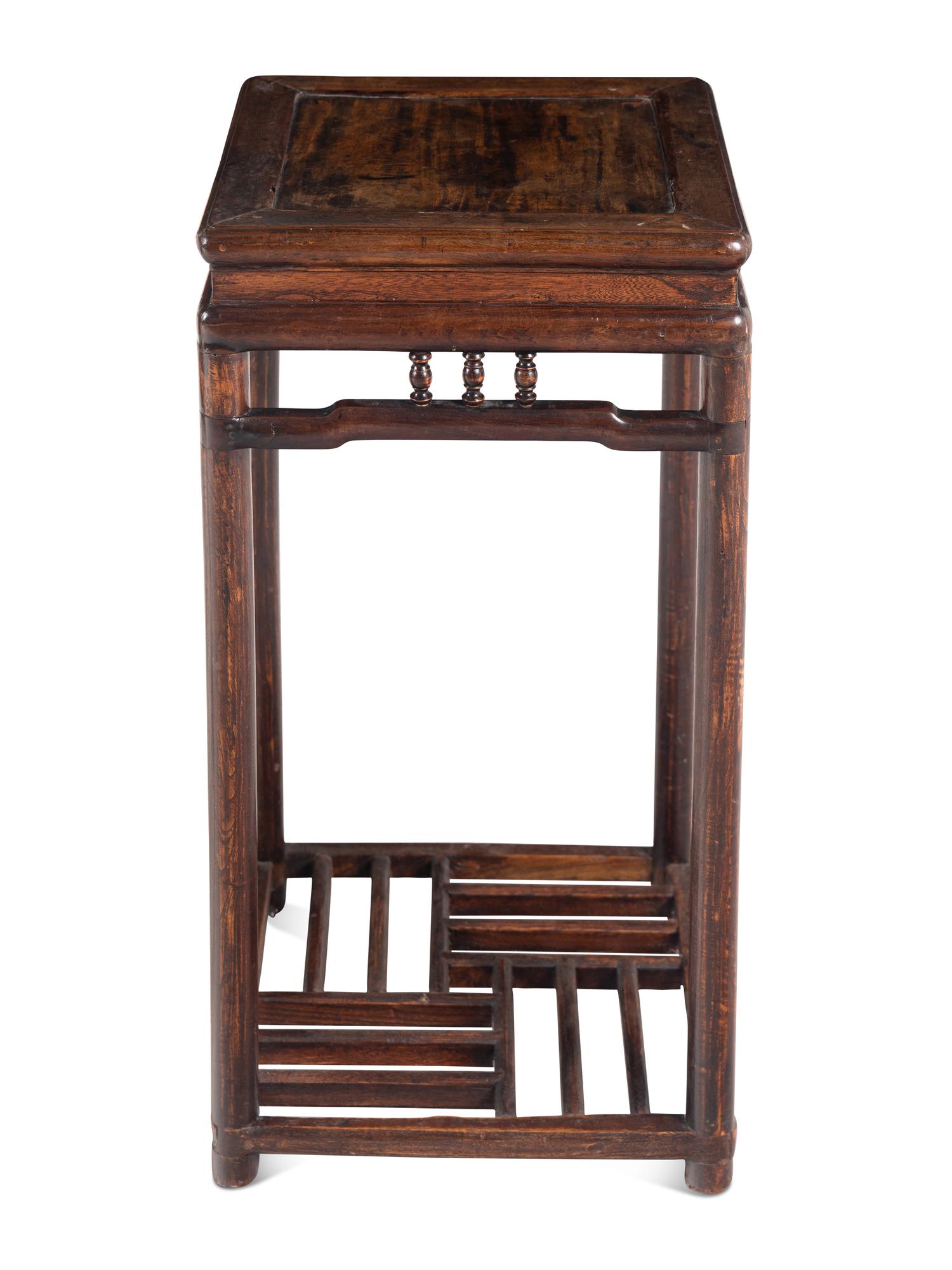 Two Chinese Hardwood Side Tables
