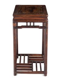 Two Chinese Hardwood Side Tables