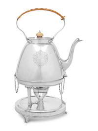 A George III Silver Water Kettle on Stand