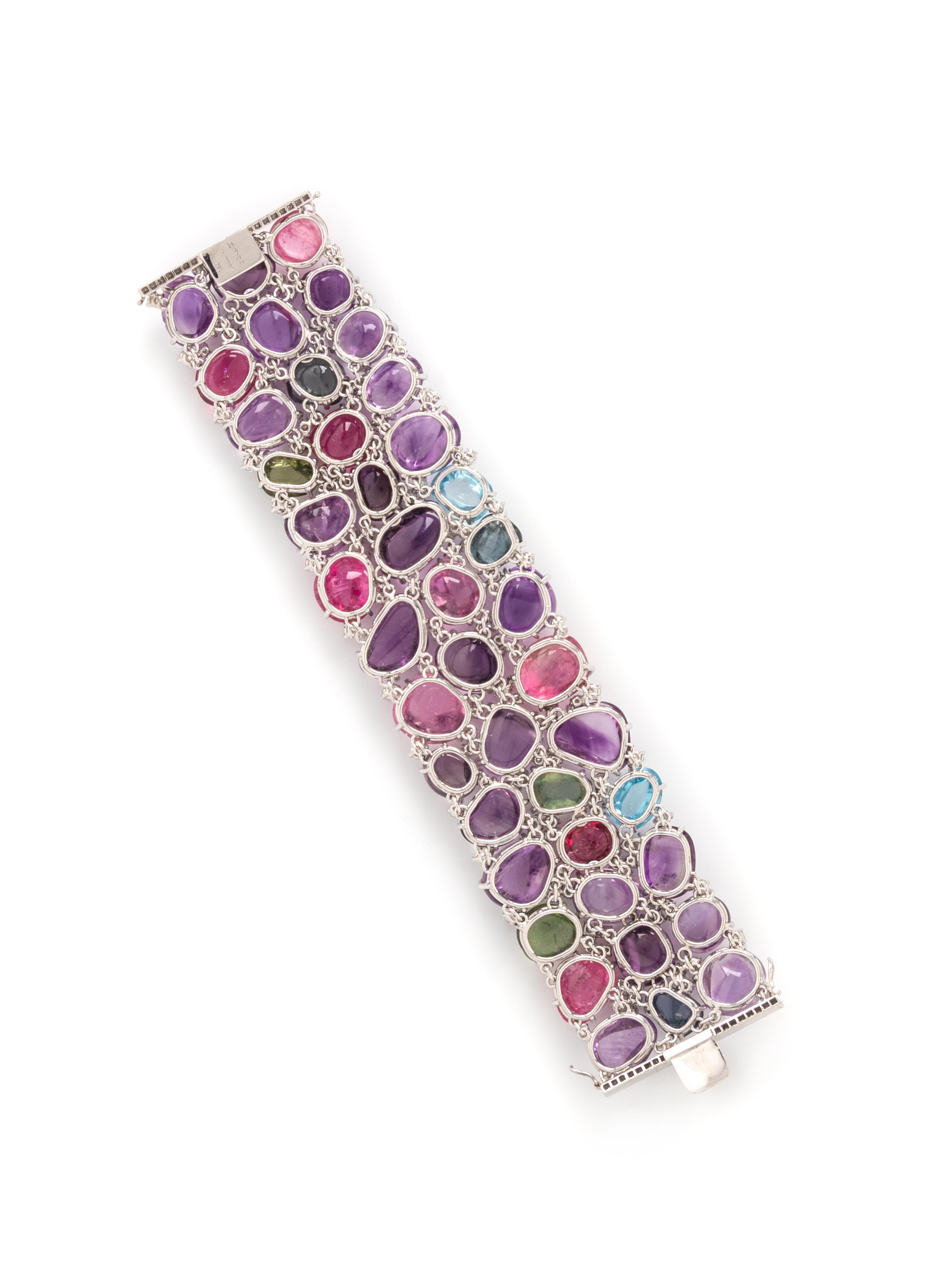 MULTIGEM AND DIAMOND BRACELET