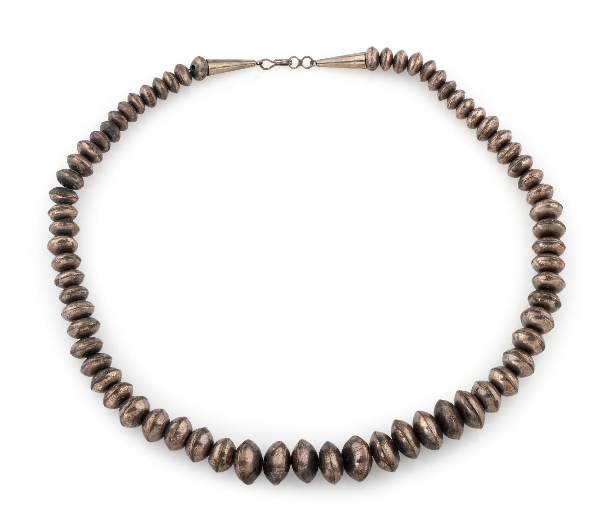 Navajo Silver Pearl Necklace