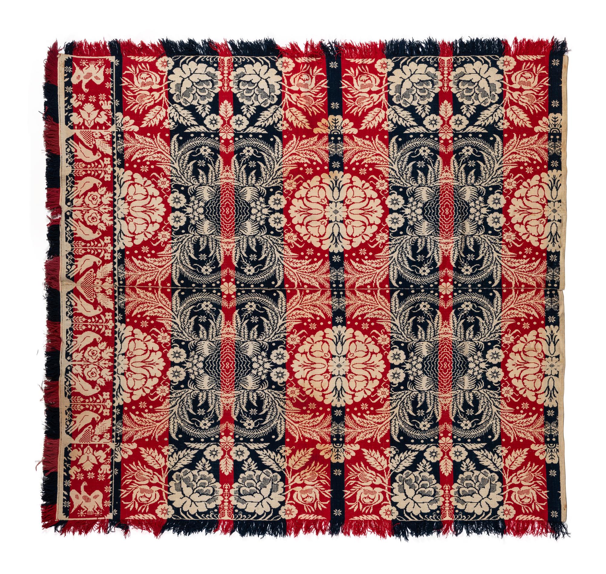 Two Overshot Coverlets