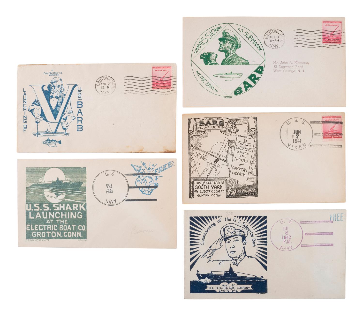 [WWII - NAVY]. 70+ signatures of submariners, PT Boat captains, & anti-U-Boat sailors.