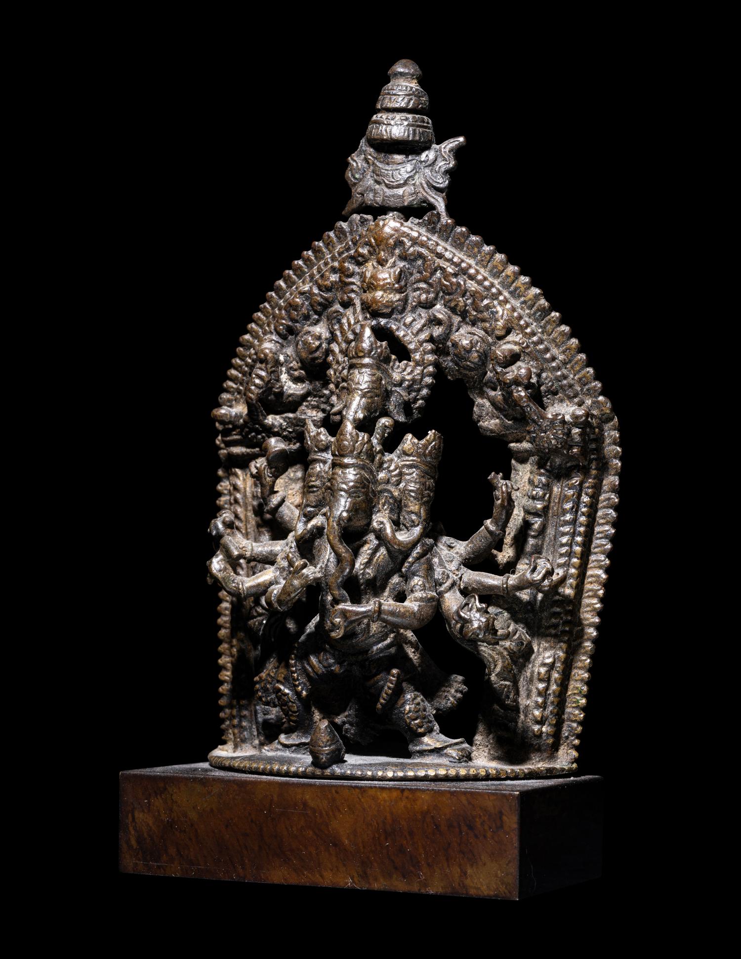 A Nepalese Bronze Stele of Ganesha