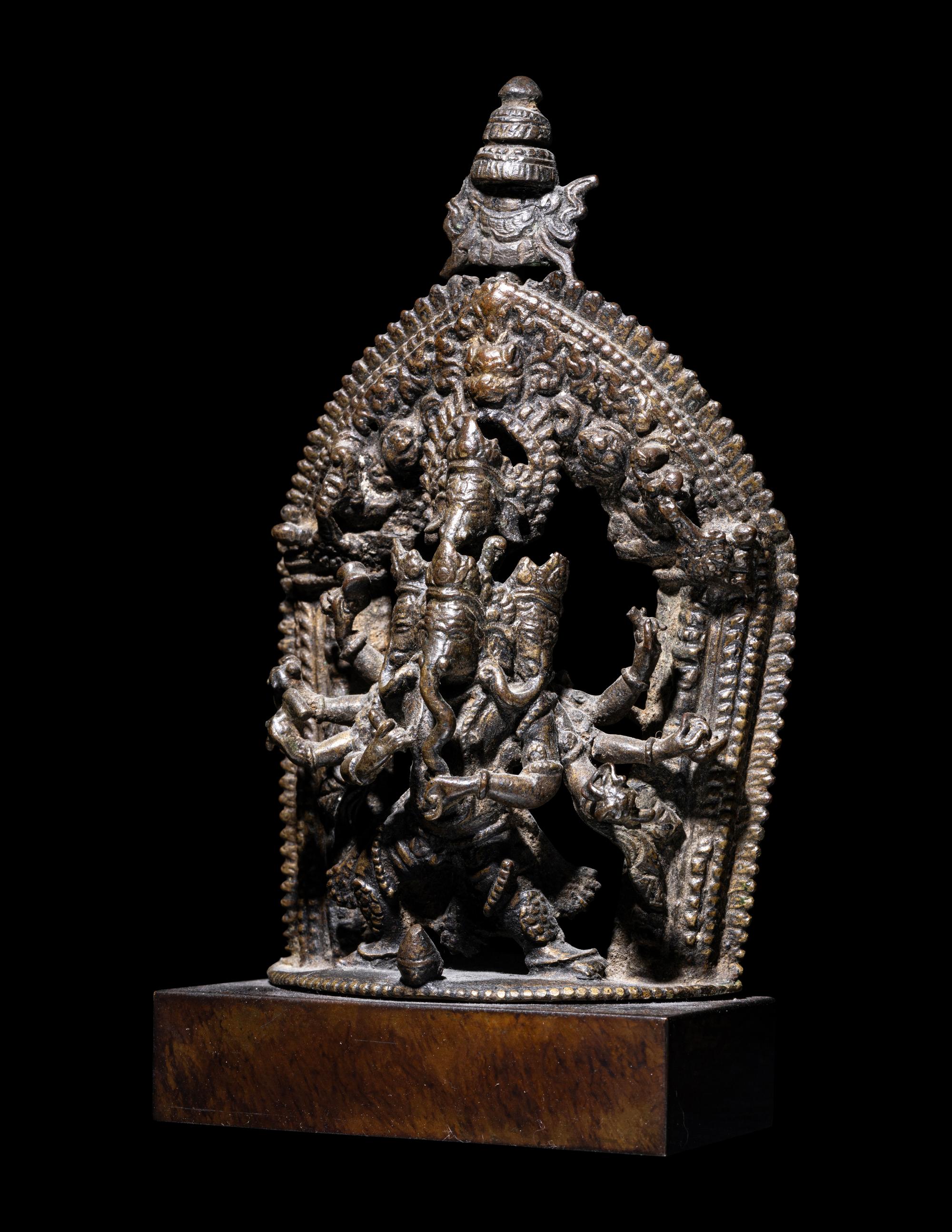 A Nepalese Bronze Stele of Ganesha