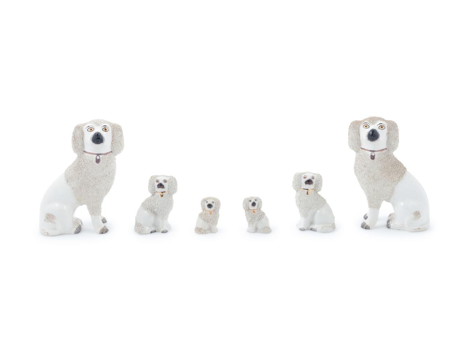 A Group of Six Staffordshire Figures