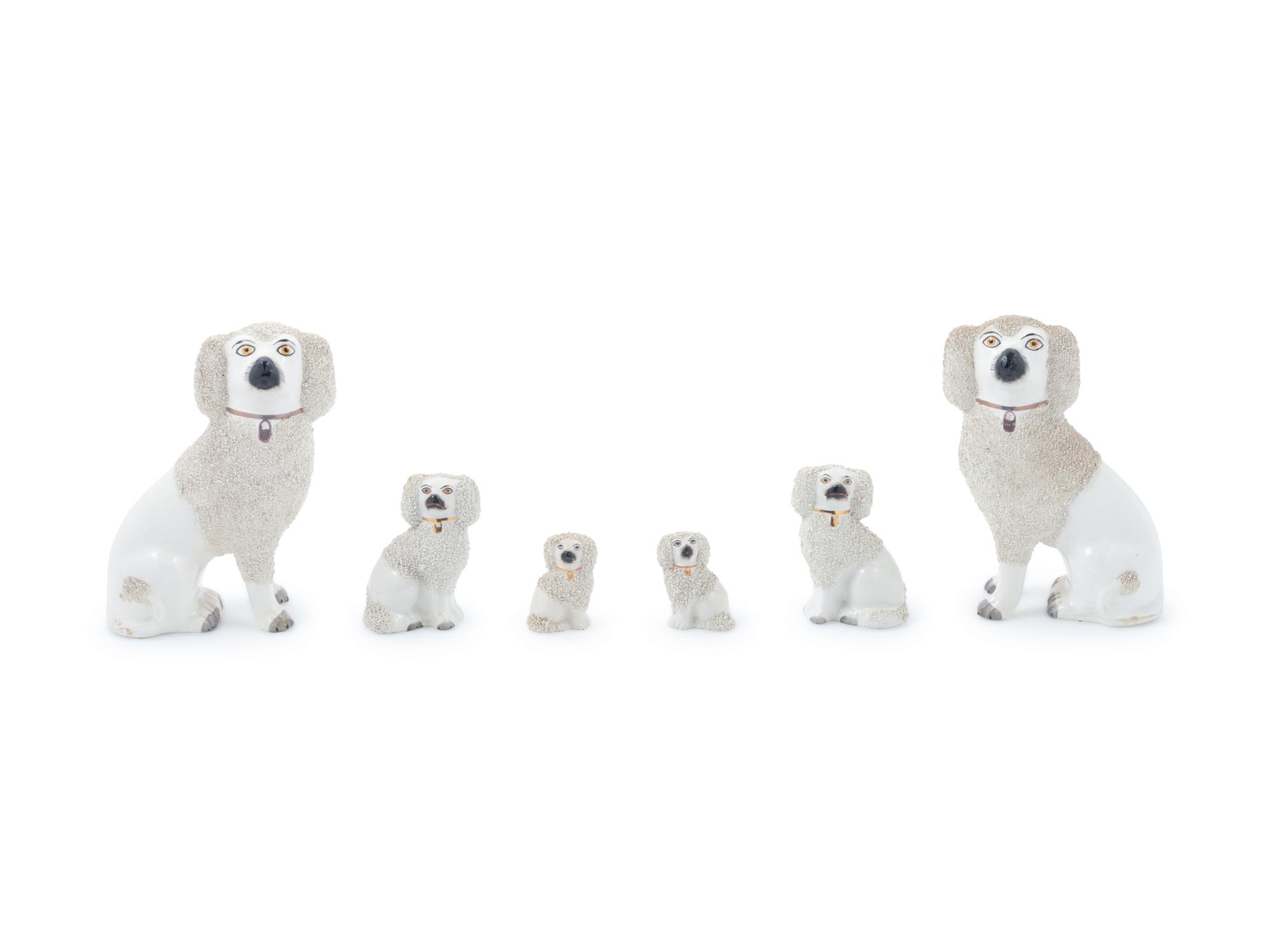 A Group of Six Staffordshire Figures