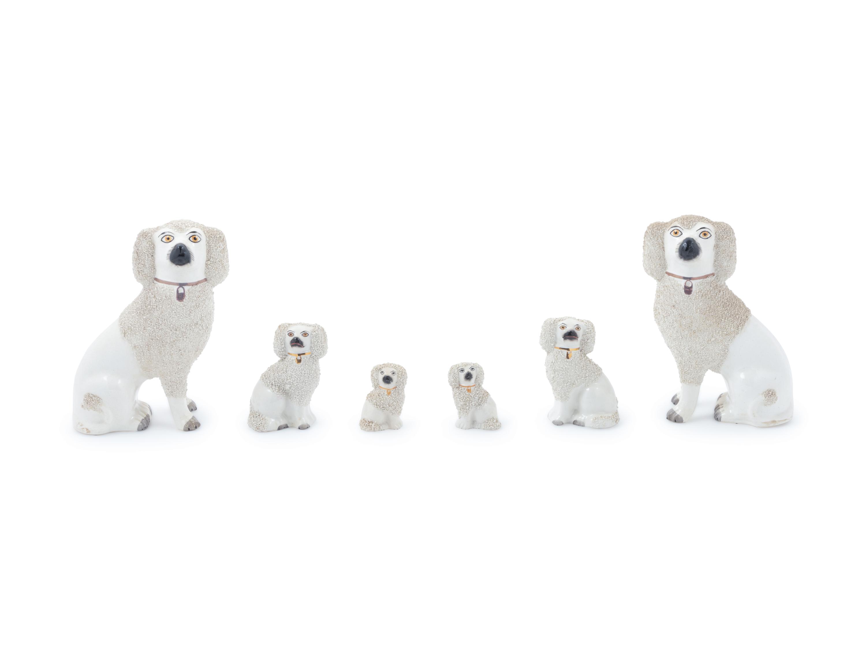 A Group of Six Staffordshire Figures