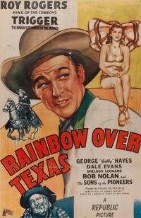 Vintage Movie Poster, Rainbow Over Texas , Featuring Roy Rogers