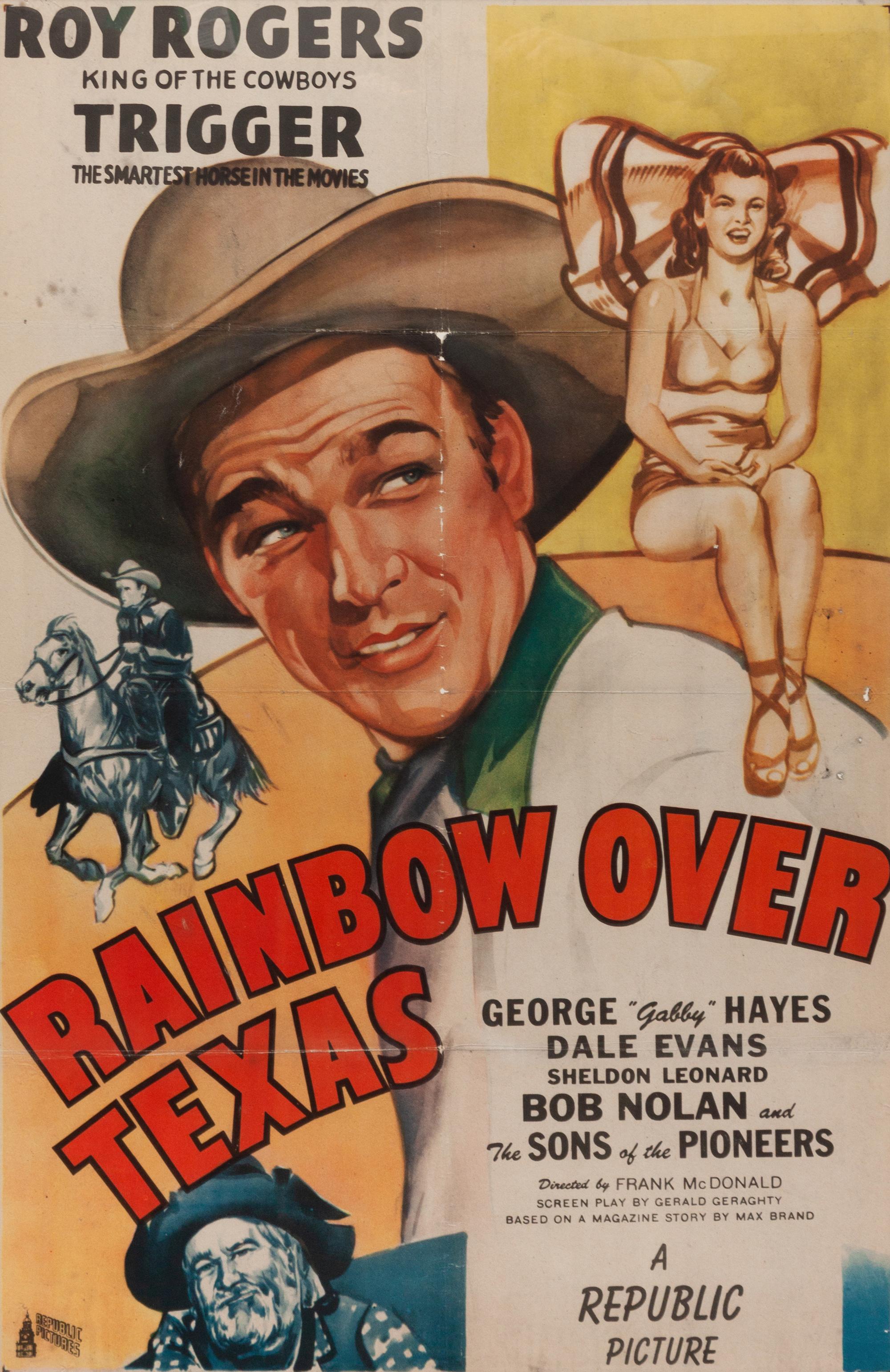 Vintage Movie Poster, Rainbow Over Texas , Featuring Roy Rogers