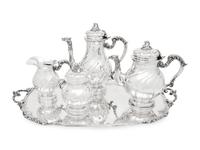 An Italian Silver Five-Piece Tea and Coffee Service