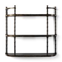 A Victorian Ebonized and Parcel-Gilt Hanging Étagère