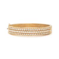 YELLOW GOLD AND DIAMOND BANGLE BRACELET