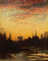 Church at Sunset, Hyde Park, Massachusetts