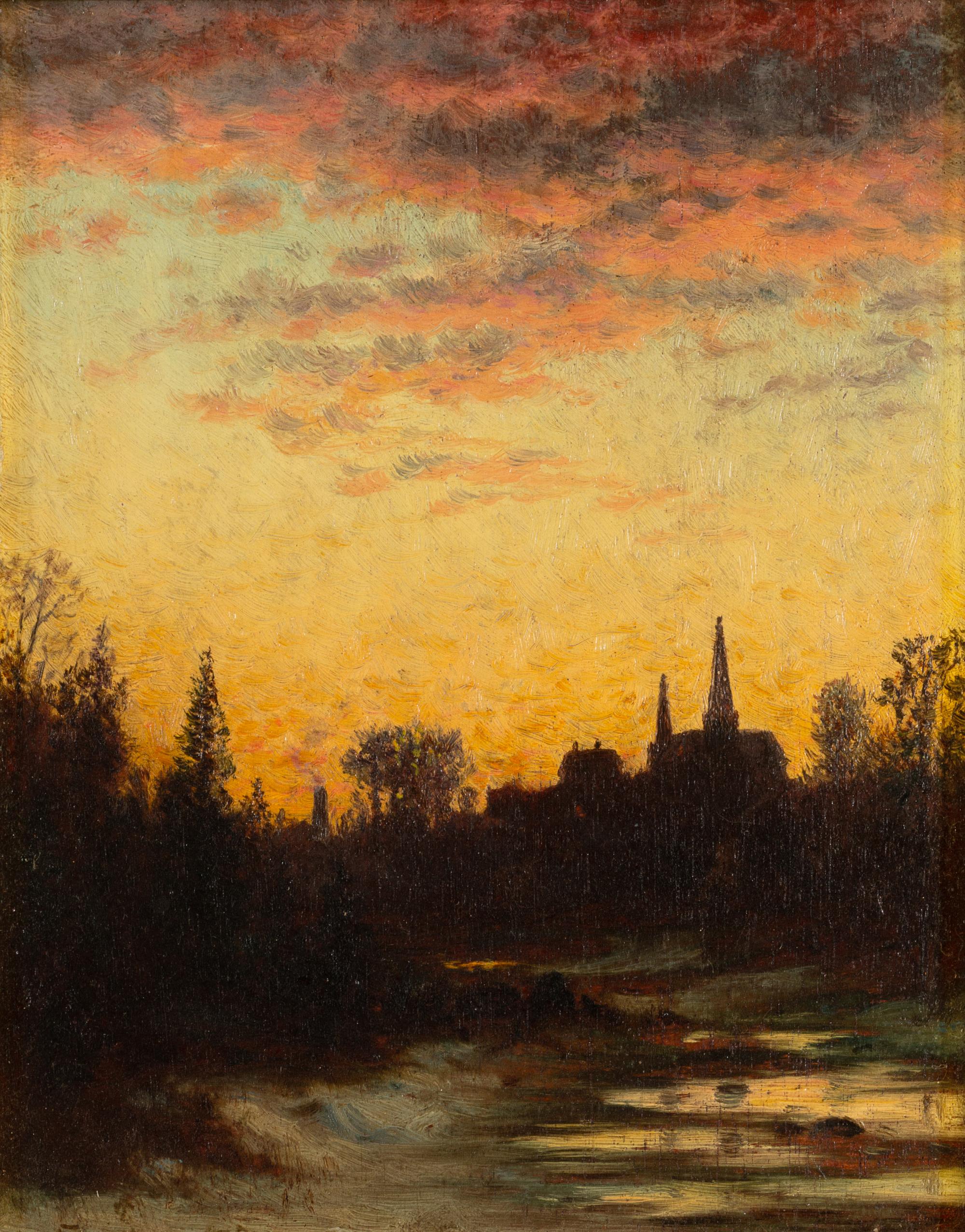 Church at Sunset, Hyde Park, Massachusetts