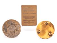 [MILITARIA]. Collection of over 75 late 19th-early 20th century medals, pinbacks, and souvenirs, with books and Civil War ephemera, including: